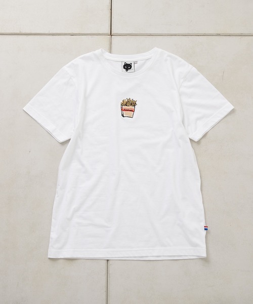 ear PAPILLONNER（イアパピヨネ）の「【FOXPIXEL（フォックスピクセル）】ハンバーガー・ポテト刺繍Tシャツ（Tシャツ/カットソー・レディース・ホワイト/ホワイト系その他/ブラック系その他2/ブラック系その他・FREE）」の17枚目の写真