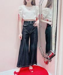 lilLilly | ストレッチフレアデニムパンツ(デニムパンツ)