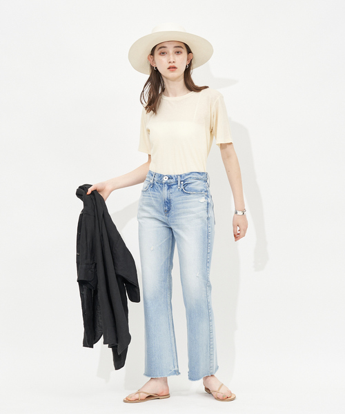 Rouge vif(ルージュヴィフ)の「ナチュラルダイTシャツ(Tシャツ/カットソー・レディース・ホワイト/クリーム/スモークピンク/オレンジ・フリー)」の5枚目の写真