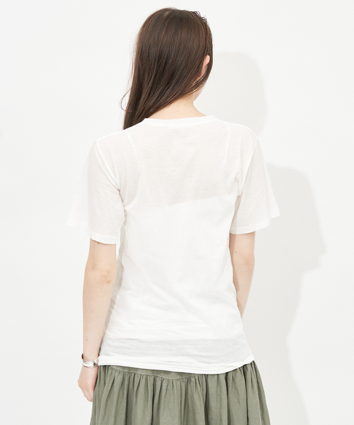 Rouge vif(ルージュヴィフ)の「ナチュラルダイTシャツ(Tシャツ/カットソー・レディース・ホワイト/クリーム/スモークピンク/オレンジ・フリー)」の8枚目の写真