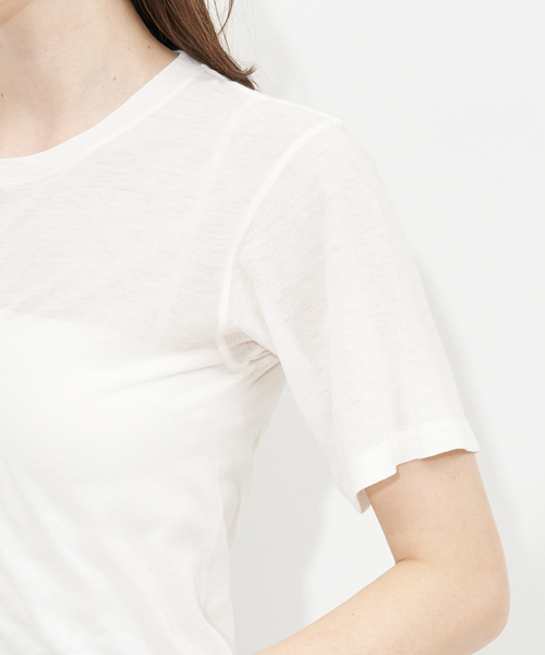 Rouge vif(ルージュヴィフ)の「ナチュラルダイTシャツ(Tシャツ/カットソー・レディース・ホワイト/クリーム/スモークピンク/オレンジ・フリー)」の10枚目の写真