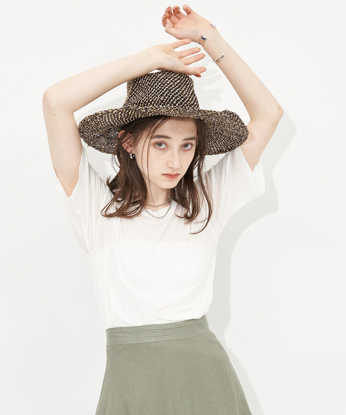 Rouge vif(ルージュヴィフ)の「ナチュラルダイTシャツ(Tシャツ/カットソー・レディース・ホワイト/クリーム/スモークピンク/オレンジ・フリー)」の16枚目の写真