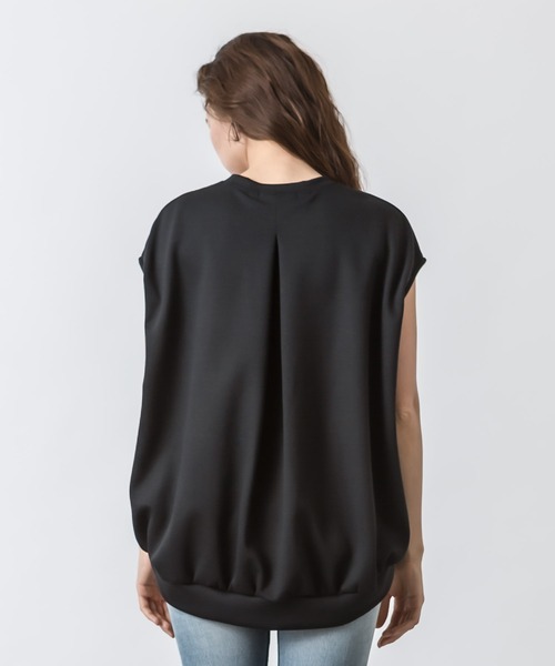 ALLUMER(アリュメール)の「ダンボールノースリーブトップス(Tシャツ/カットソー・レディース・ホワイト/ブラック/モカ・1)」の14枚目の写真