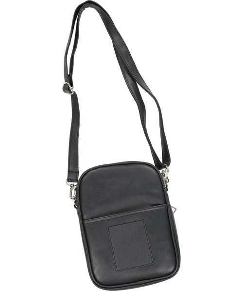 SPINNS（スピンズ）の「フェイクレザー2ポケットショルダーバッグ（ショルダーバッグ・メンズ・ブラック・ONESIZE）」の9枚目の写真