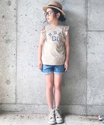 CIAOPANIC TYPY | 【KIDS】ギャザーレースプリントノースリーブTee(Tシャツ/カットソー)