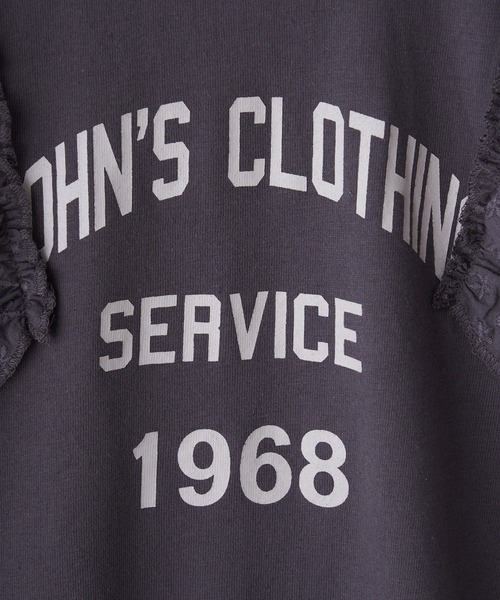 CIAOPANIC TYPY（チャオパニックティピー）の「【KIDS】ギャザーレースプリントノースリーブTee（Tシャツ/カットソー・キッズ・ホワイト/チャコールグレー/ベージュ/グリーン・SMALL/MEDIUM/LARGE/X-LARGE/XX-LARGE）」の6枚目の写真