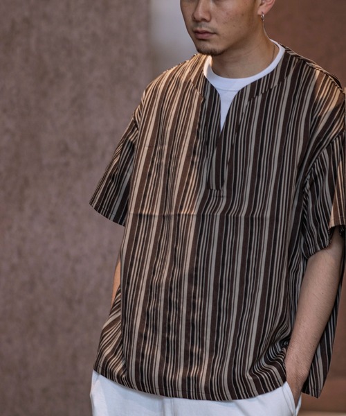 JOINT WORKS（ジョイントワークス）の「JW-V NECK シャツ（シャツ/ブラウス・メンズ・ブラウン/グレー・MEDIUM/LARGE）」の20枚目の写真