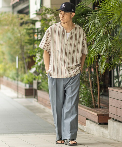 JOINT WORKS（ジョイントワークス）の「JW-V NECK シャツ（シャツ/ブラウス・メンズ・ブラウン/グレー・MEDIUM/LARGE）」の3枚目の写真