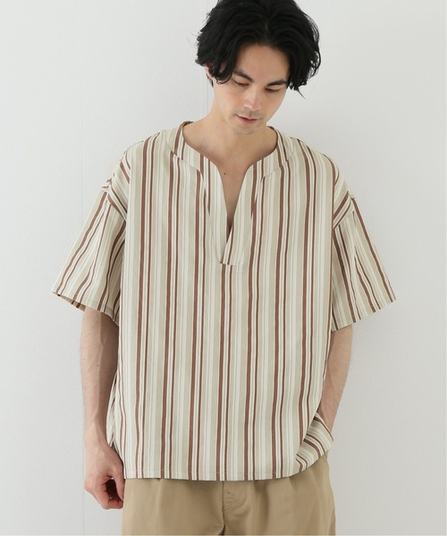 JOINT WORKS（ジョイントワークス）の「JW-V NECK シャツ（シャツ/ブラウス・メンズ・ブラウン/グレー・MEDIUM/LARGE）」の6枚目の写真