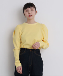 Dot＆Stripes CHILD WOMAN | ☆40/20ミニ裏毛 BIGパフスリーブ 長袖プルオーバー(スウェット)