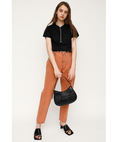 SLY（スライ）の「MERCERIZE BASIC T/SH ベーシック Tシャツ（Tシャツ/カットソー・レディース・ブラック/ベージュ/ホワイト・FREE）」の10枚目の写真