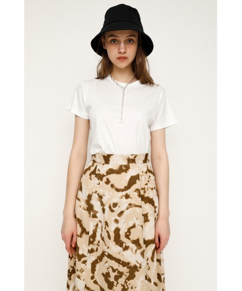 SLY（スライ）の「MERCERIZE BASIC T/SH ベーシック Tシャツ（Tシャツ/カットソー・レディース・ブラック/ベージュ/ホワイト・FREE）」の4枚目の写真