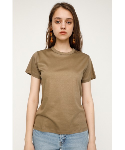 SLY（スライ）の「MERCERIZE BASIC T/SH ベーシック Tシャツ（Tシャツ/カットソー・レディース・ブラック/ベージュ/ホワイト・FREE）」の16枚目の写真