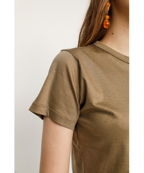 SLY（スライ）の「MERCERIZE BASIC T/SH ベーシック Tシャツ（Tシャツ/カットソー・レディース・ブラック/ベージュ/ホワイト・FREE）」の20枚目の写真