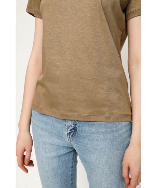 SLY（スライ）の「MERCERIZE BASIC T/SH ベーシック Tシャツ（Tシャツ/カットソー・レディース・ブラック/ベージュ/ホワイト・FREE）」の21枚目の写真