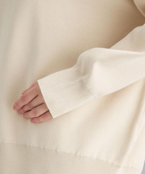 green label relaxing（グリーンレーベルリラクシング）の「ミラノリブ リッタイ クルーネック プルオーバー ニット ボーダー -ウォッシャブル-（ニット/セーター・レディース・パープル/ダークグレー/その他1/ナチュラル・FREE）」の9枚目の写真