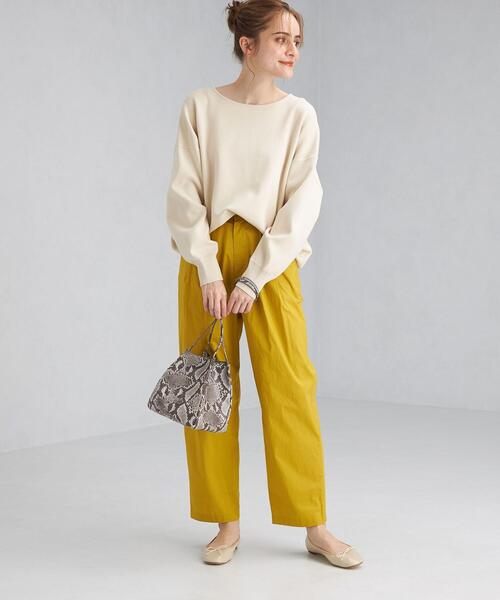 green label relaxing（グリーンレーベルリラクシング）の「ミラノリブ リッタイ クルーネック プルオーバー ニット ボーダー -ウォッシャブル-（ニット/セーター・レディース・パープル/ダークグレー/その他1/ナチュラル・FREE）」の12枚目の写真