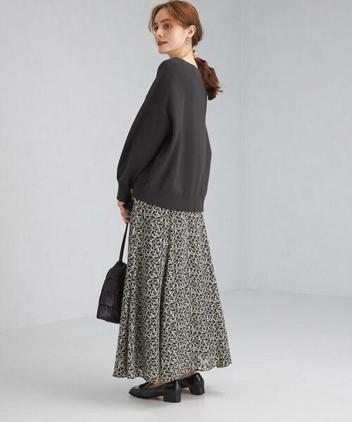 green label relaxing（グリーンレーベルリラクシング）の「ミラノリブ リッタイ クルーネック プルオーバー ニット ボーダー -ウォッシャブル-（ニット/セーター・レディース・パープル/ダークグレー/その他1/ナチュラル・FREE）」の14枚目の写真