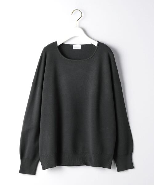 green label relaxing（グリーンレーベルリラクシング）の「ミラノリブ リッタイ クルーネック プルオーバー ニット ボーダー -ウォッシャブル-（ニット/セーター・レディース・パープル/ダークグレー/その他1/ナチュラル・FREE）」の18枚目の写真