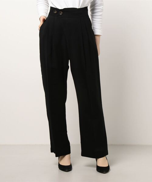 Lui's(ルイス)の「フロントラップワイドパンツ(その他パンツ・レディース・ブラック/グリーン/アイボリー・FREE)」の16枚目の写真