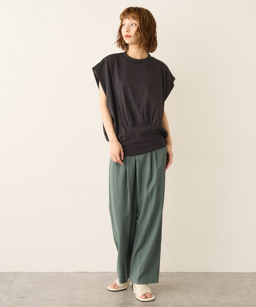 Lui's(ルイス)の「フロントラップワイドパンツ(その他パンツ・レディース・ブラック/グリーン/アイボリー・FREE)」の9枚目の写真