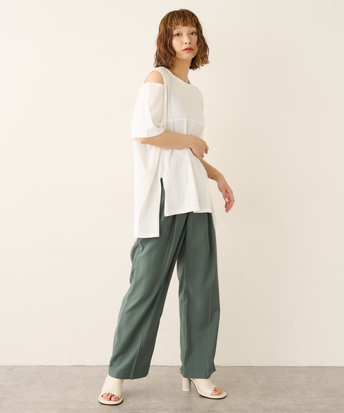 Lui's(ルイス)の「フロントラップワイドパンツ(その他パンツ・レディース・ブラック/グリーン/アイボリー・FREE)」の10枚目の写真