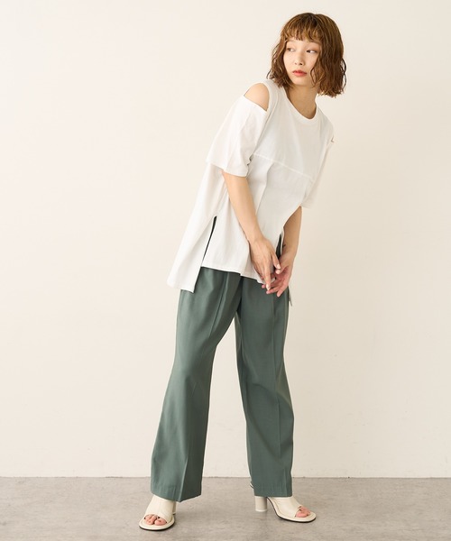 Lui's(ルイス)の「フロントラップワイドパンツ(その他パンツ・レディース・ブラック/グリーン/アイボリー・FREE)」の21枚目の写真