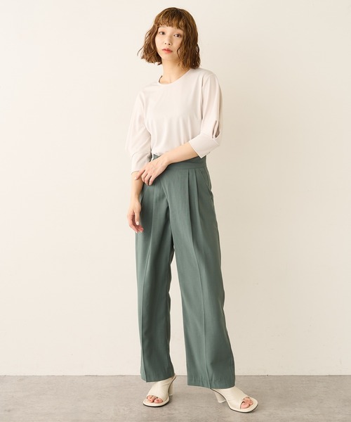 Lui's(ルイス)の「フロントラップワイドパンツ(その他パンツ・レディース・ブラック/グリーン/アイボリー・FREE)」の22枚目の写真