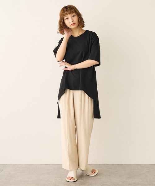 Lui's(ルイス)の「フロントラップワイドパンツ(その他パンツ・レディース・ブラック/グリーン/アイボリー・FREE)」の14枚目の写真