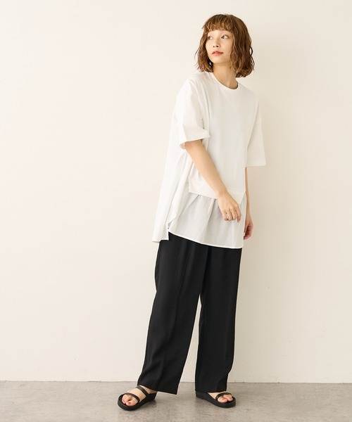 Lui's(ルイス)の「フロントラップワイドパンツ(その他パンツ・レディース・ブラック/グリーン/アイボリー・FREE)」の8枚目の写真