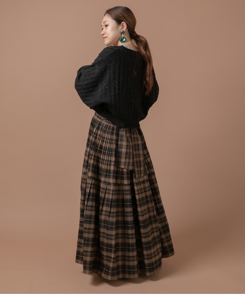 Eimee Law（エイミーロウ）の「ロゴテープリブニットショートカーデ（カーディガン/ボレロ・レディース・ブラック/ピンク/グリーン/グレー系/オフホワイト・38）」の19枚目の写真