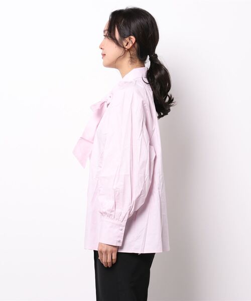 frunco(フランコ)の「コットンボウタイブラウス(シャツ/ブラウス・レディース・ホワイト/ピンク/ブラック/ブルー/ブルーグレー/ネイビー/グリーン・FREE)」の8枚目の写真