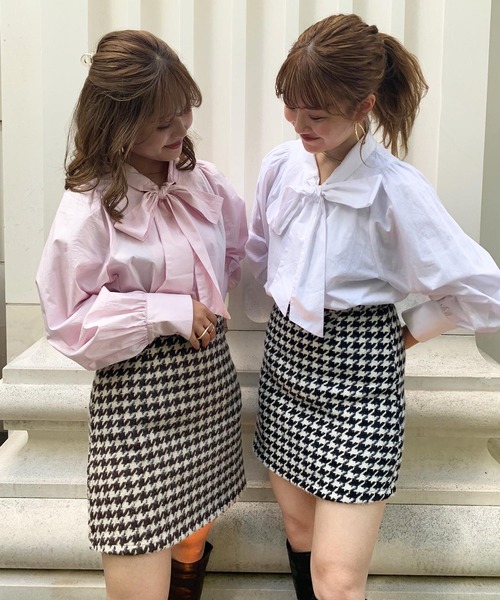 frunco(フランコ)の「コットンボウタイブラウス(シャツ/ブラウス・レディース・ホワイト/ピンク/ブラック/ブルー/ブルーグレー/ネイビー/グリーン・FREE)」の11枚目の写真