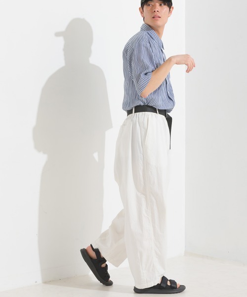 OMNES（オムネス）の「メンズ　ウォッシュ加工　ダンプサーカスパンツ（その他パンツ・メンズ・ブラック/ベージュ/ワンウォッシュ/グリーン系その他/アイボリー/ライトグレー/チェック/桜/カーキ/グリーン系その他2/ネイビー/ブラック系その他/ベージュ系その他/キナリ/ホワイト系その他/インディゴブルー・LARGE/MEDIUM）」の19枚目の写真