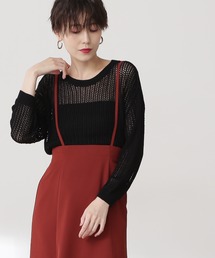 N.（N. Natural Beauty Basic） | ◆メッシュ長袖ニット(ニット/セーター)