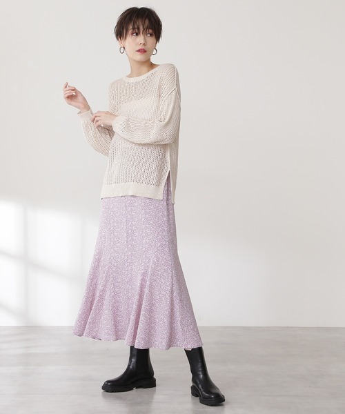 N.（N. Natural Beauty Basic）（エヌエヌナチュラルビューティーベーシック）の「◆メッシュ長袖ニット（ニット/セーター・レディース・ブラック/クリーム・MEDIUM）」の16枚目の写真