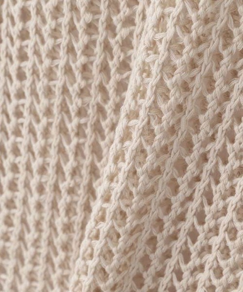 N.（N. Natural Beauty Basic）（エヌエヌナチュラルビューティーベーシック）の「◆メッシュ長袖ニット（ニット/セーター・レディース・ブラック/クリーム・MEDIUM）」の20枚目の写真