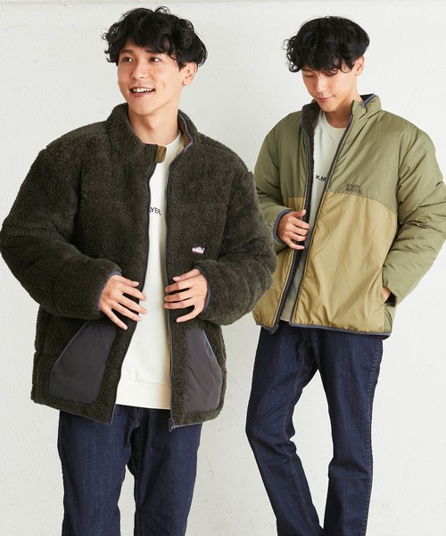 KRIFF MAYER（クリフメイヤー）の「《WEB限定》ボアリバーシブルスタンドジャケット（その他アウター・メンズ・グレー/カラフル/チャコール・LARGE/MEDIUM/X-LARGE）」の2枚目の写真