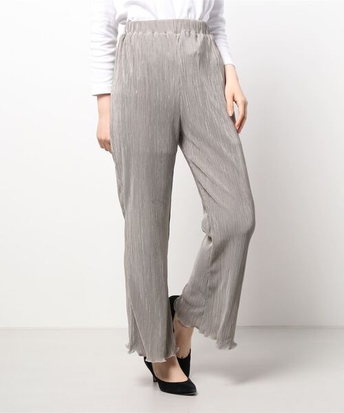 COLONY 2139（コロニートゥーワンスリーナイン）の「サテンミニプリーツロングパンツ（その他パンツ・レディース・モカ/ブラック/グレイッシュベージュ・SMALL/LARGE/MEDIUM）」の6枚目の写真