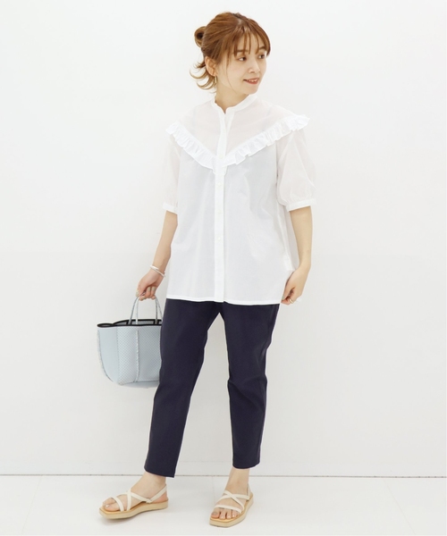 JOURNAL STANDARD(ジャーナルスタンダード)の「《追加》ナイロンストレッチパンツ◆7(その他パンツ・レディース・ブラック/ネイビー・34/36/38/40)」の7枚目の写真