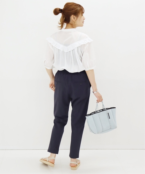 JOURNAL STANDARD(ジャーナルスタンダード)の「《追加》ナイロンストレッチパンツ◆7(その他パンツ・レディース・ブラック/ネイビー・34/36/38/40)」の9枚目の写真