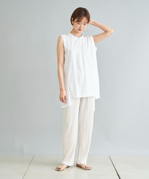 DouDou(ドゥドゥ)の「【WEB限定】プリーツパンツ(その他パンツ・レディース・オフホワイト/ブラック/オレンジ・FREE)」の14枚目の写真