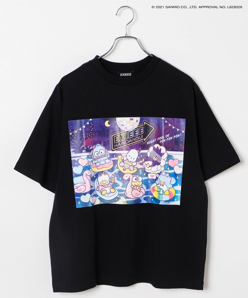 EXIEEE  EXIT Tシャツ サンリオ コラボ ばつ丸 イエロー EXIEEE EXIT Tシャツ サンリオ コラボ ばつ丸 イエロー