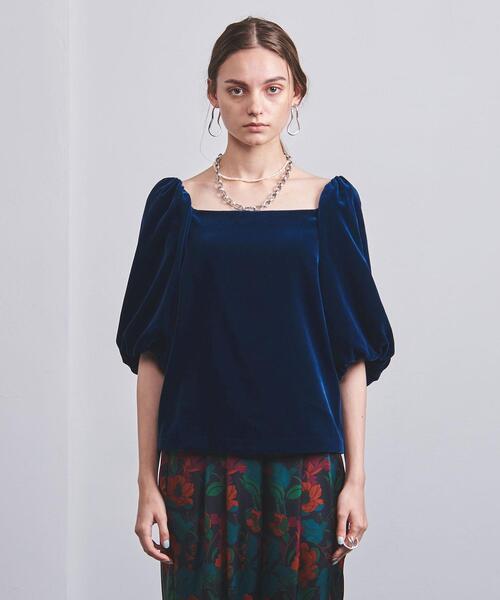 UNITED ARROWS（ユナイテッドアローズ）の「＜UNITED ARROWS＞ベルベット ギャザー ブラウス RPSP/G◆（シャツ/ブラウス・レディース・ブラック/ロイヤルブルー・FREE）」の15枚目の写真