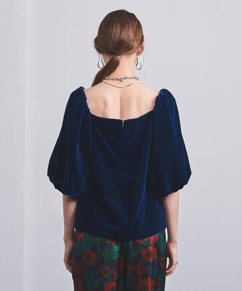 UNITED ARROWS（ユナイテッドアローズ）の「＜UNITED ARROWS＞ベルベット ギャザー ブラウス RPSP/G◆（シャツ/ブラウス・レディース・ブラック/ロイヤルブルー・FREE）」の9枚目の写真