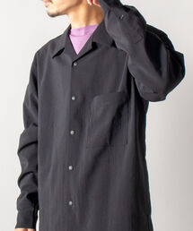 GLOSTER | EVALET QUICK DRY OPEN SHIRT オープンカラーシャツ ロングスリーブ(シャツ/ブラウス)