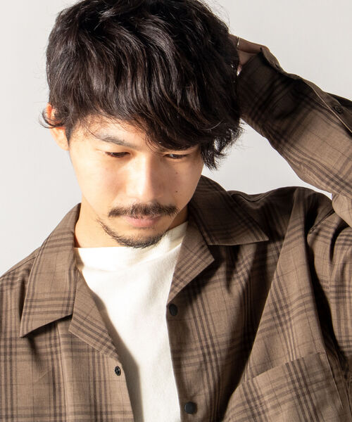 GLOSTER（グロスター）の「【GLOSTER/グロスター】EVALET QUICK DRY OPEN SHIRT オープンカラーシャツ ロングスリーブ（シャツ/ブラウス・メンズ・ブラック/ダークブラウン/アイボリー/ベージュ系その他・MEDIUM/LARGE）」の15枚目の写真