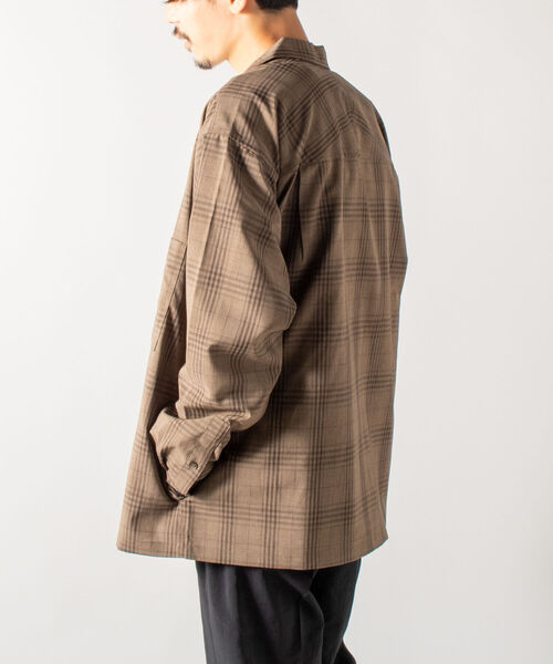 GLOSTER（グロスター）の「【GLOSTER/グロスター】EVALET QUICK DRY OPEN SHIRT オープンカラーシャツ ロングスリーブ（シャツ/ブラウス・メンズ・ブラック/ダークブラウン/アイボリー/ベージュ系その他・MEDIUM/LARGE）」の16枚目の写真