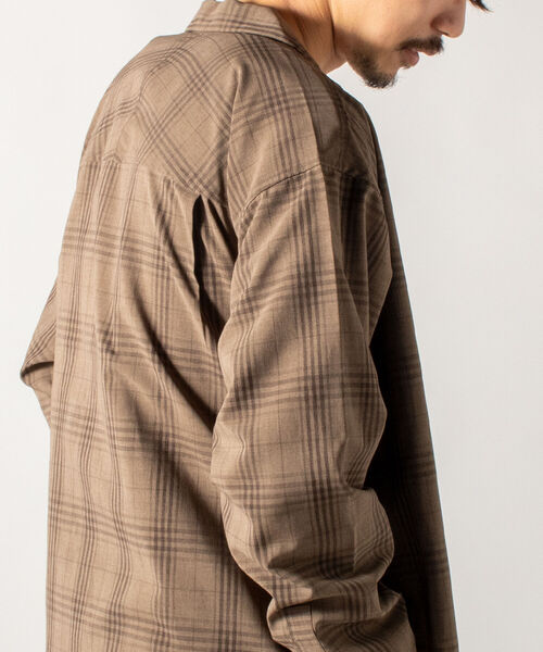 GLOSTER（グロスター）の「【GLOSTER/グロスター】EVALET QUICK DRY OPEN SHIRT オープンカラーシャツ ロングスリーブ（シャツ/ブラウス・メンズ・ブラック/ダークブラウン/アイボリー/ベージュ系その他・MEDIUM/LARGE）」の17枚目の写真