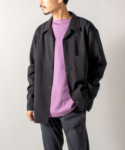 GLOSTER（グロスター）の「【GLOSTER/グロスター】EVALET QUICK DRY OPEN SHIRT オープンカラーシャツ ロングスリーブ（シャツ/ブラウス・メンズ・ブラック/ダークブラウン/アイボリー/ベージュ系その他・MEDIUM/LARGE）」の18枚目の写真